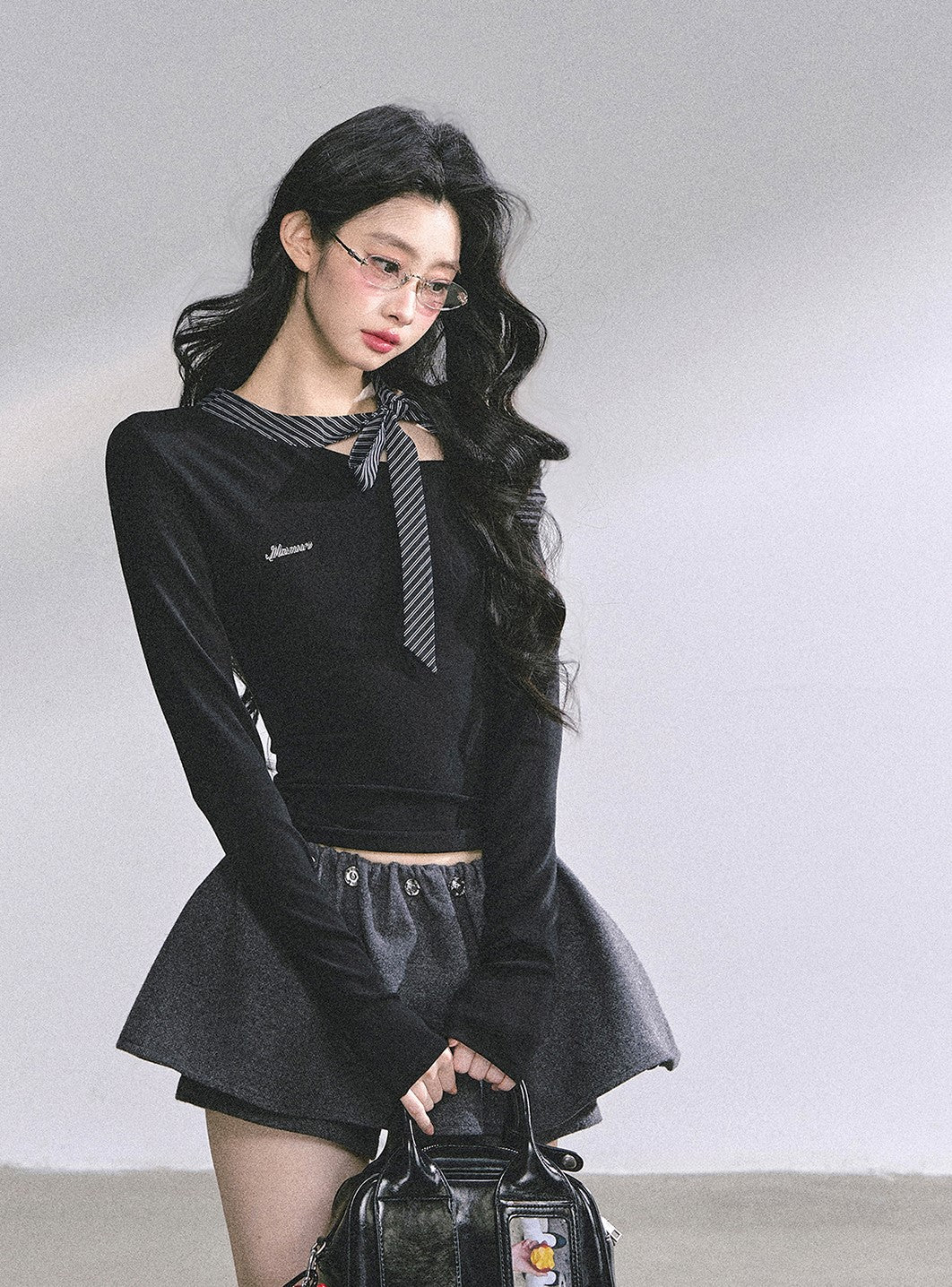 Off Shoulder Striped Bow T-shirt DIA0566