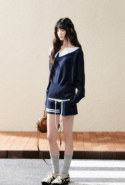 Long-sleeved Shirt/Short Skirt SHI0189