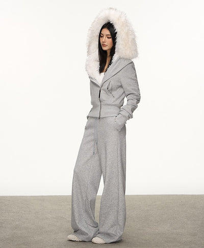 Fur Collar Sweatshirt Short Jacket/Pants ANA0116