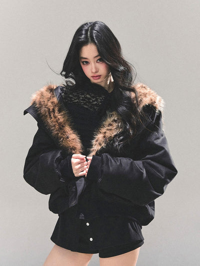 Fur Quilted Warm Coat DIA0664