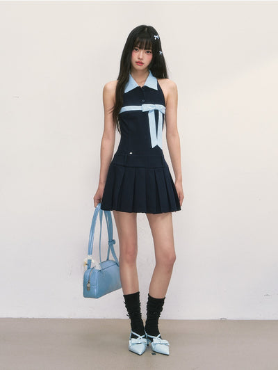 High-grade Sleeveless Bow Dress WEE0002