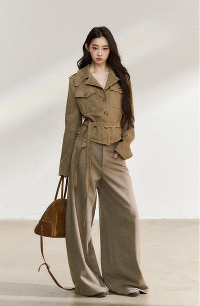 American Retro Suede Short Jacket SHI0224