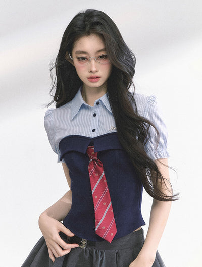 American  Stripes Short Sleeve Shirt DIA0480