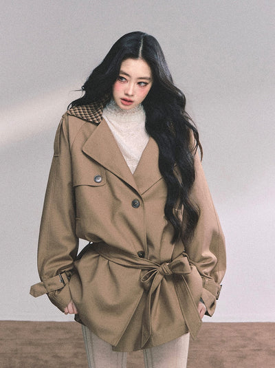 Hepburn Style Plaid Jacket DIA0652