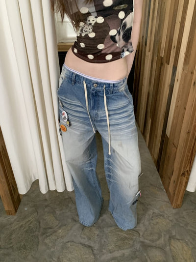 Blue Badge Wide-leg Jeans JIN0040