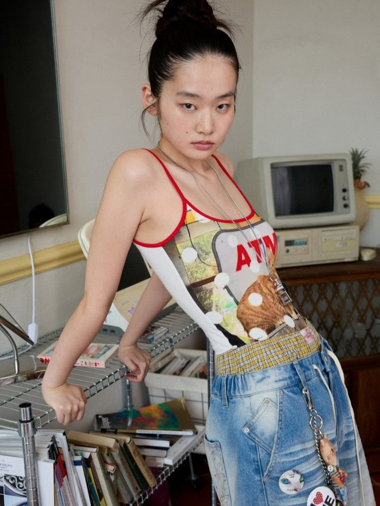 Animal Print Polka Dot Camisole JIN0033