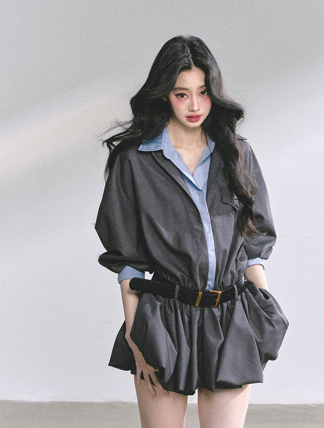 Fake Two-piece Hepburn Style Dress DIA0552