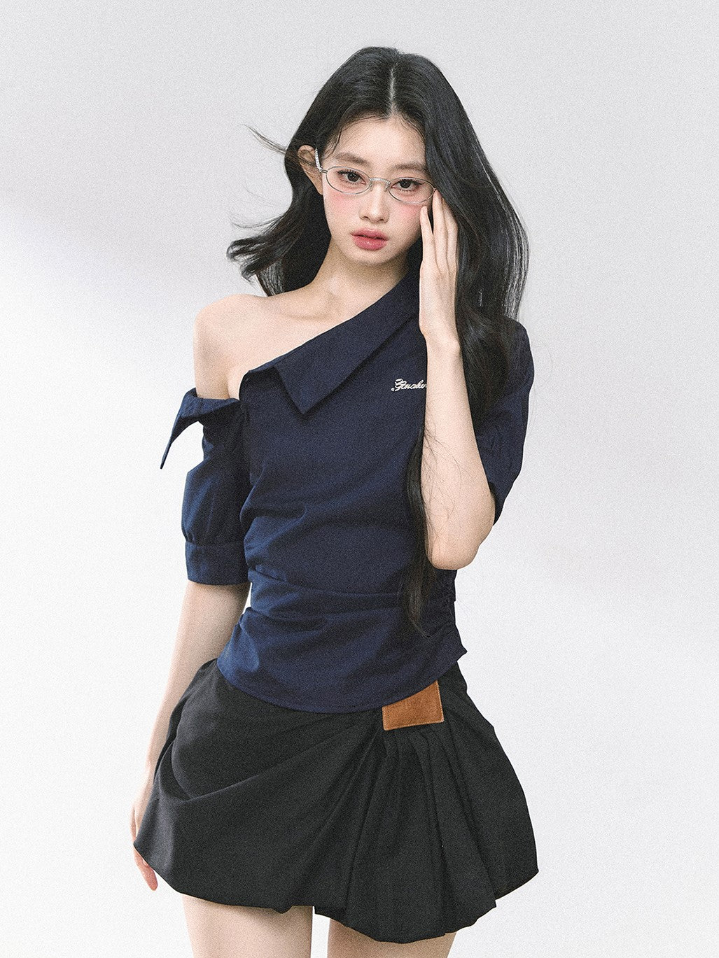 Off-shoulder Waist-slimming T-shirt DIA0465