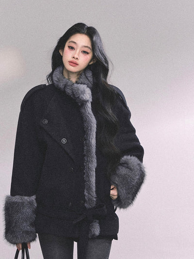 French Luxury Suit Fur Coat DIA0647