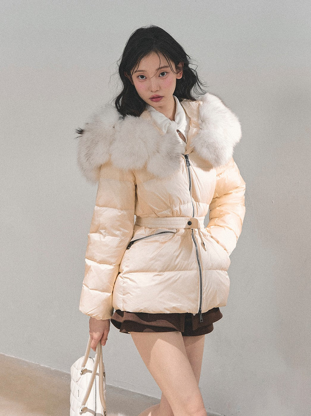 Fur Thickened Warm Down Jacket DIA0701