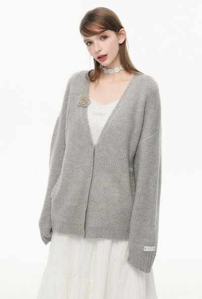Flowering V-Neck Knit Cardigan SPE0077