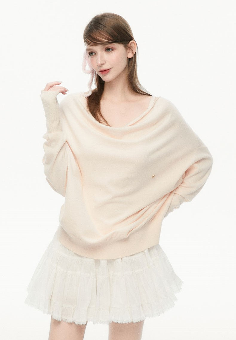Lazy Collar Long-sleeved Sweater SPE0072