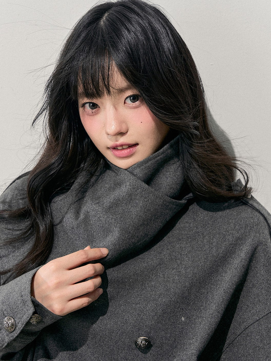 Grey Hepburn Style Belt Coat/Skirt DIA0711