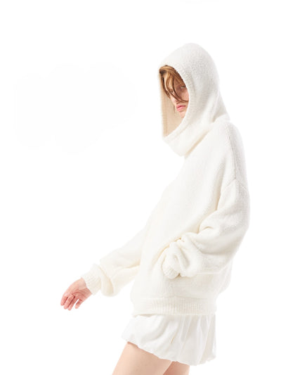 Loose Turtleneck Hooded Knit AOA0041