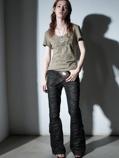 Western Print Diamond T-shirt DOU0118