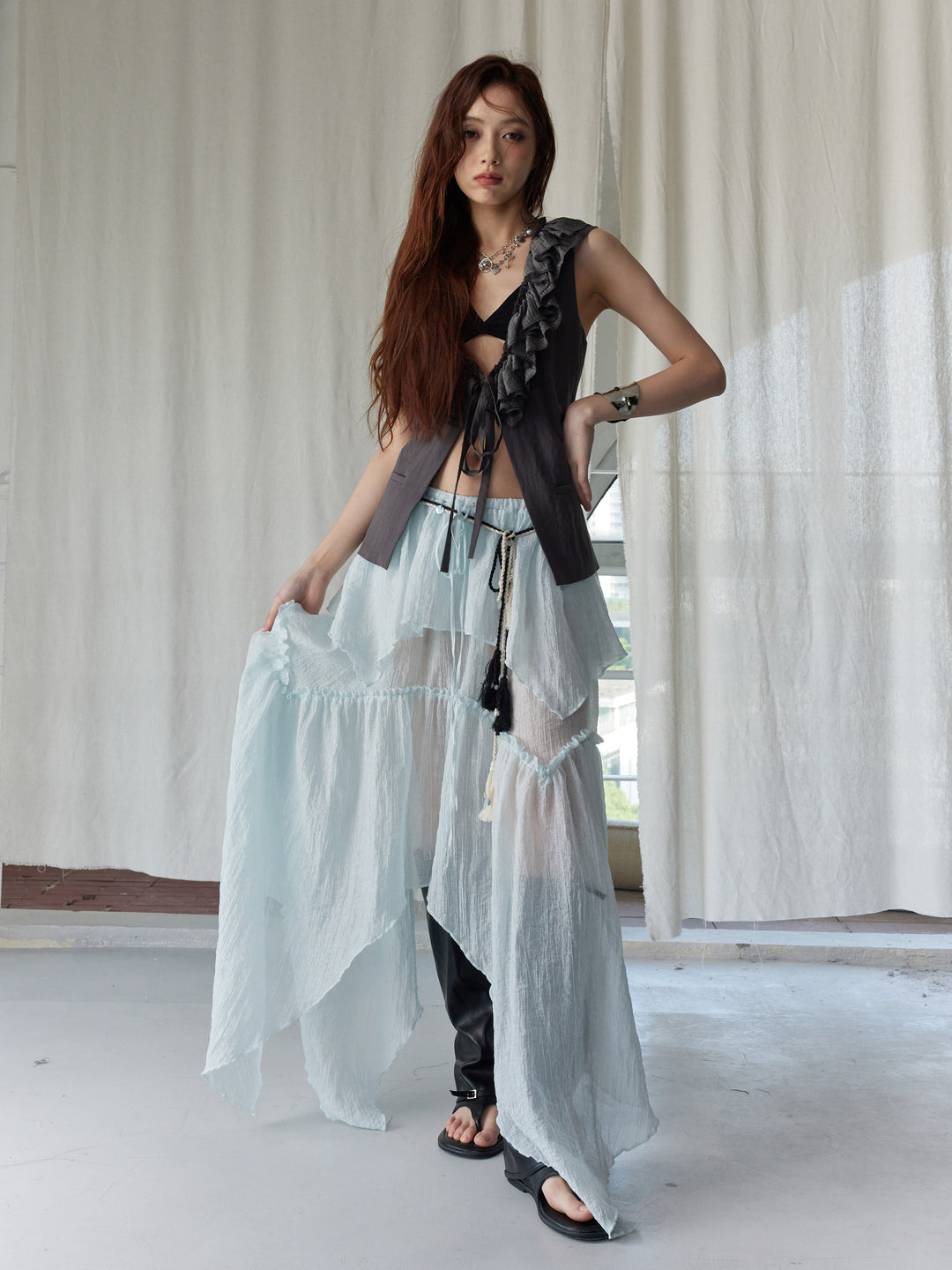 スカート JNYLON STUDIOS Wide-Leg Casual Pants Skirt JNYLON STUDIO – UrbanSheek