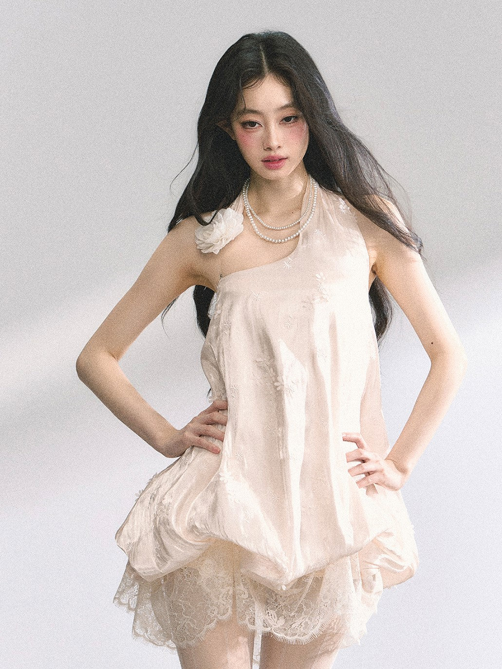 High-end Lace Floral Dress DIA0447