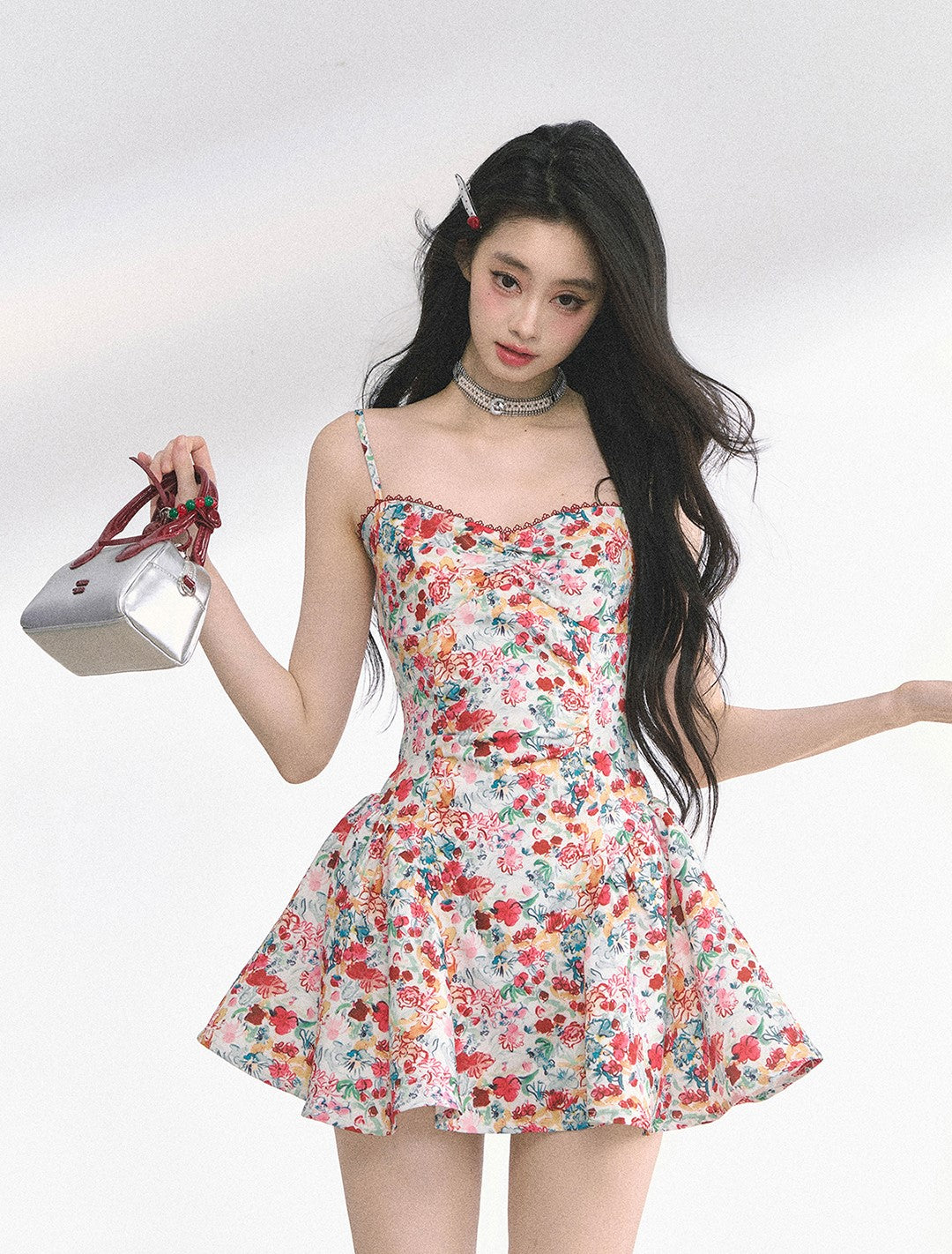 Slimming Lace Floral Dress DIA0487