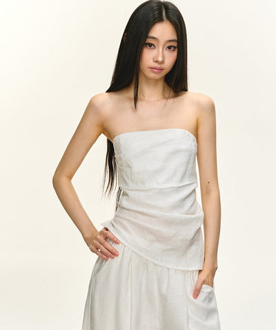 White Tube Top/Wrapped Pants ANA0067