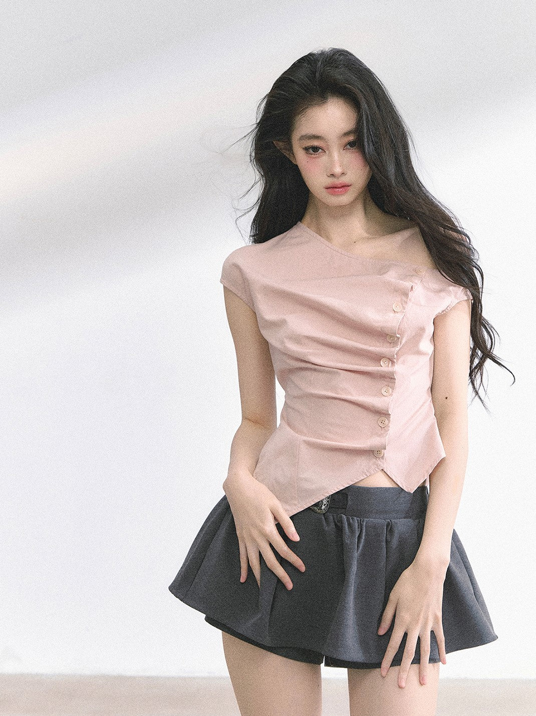 Off-shoulder Slim Shirt DIA0482