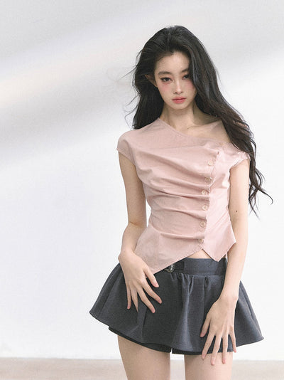 Off-shoulder Slim Shirt DIA0482