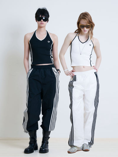 Nylon Loose Casual Pants AOA0027