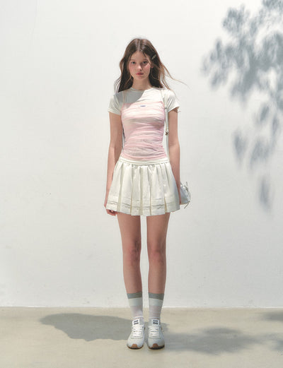 Tucker Lace Pleated Skirt SUN0162