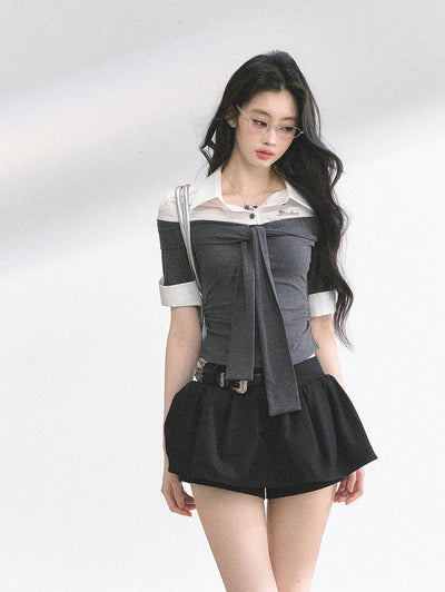 Short Sleeve Waist Slimming T-shirt DIA0496
