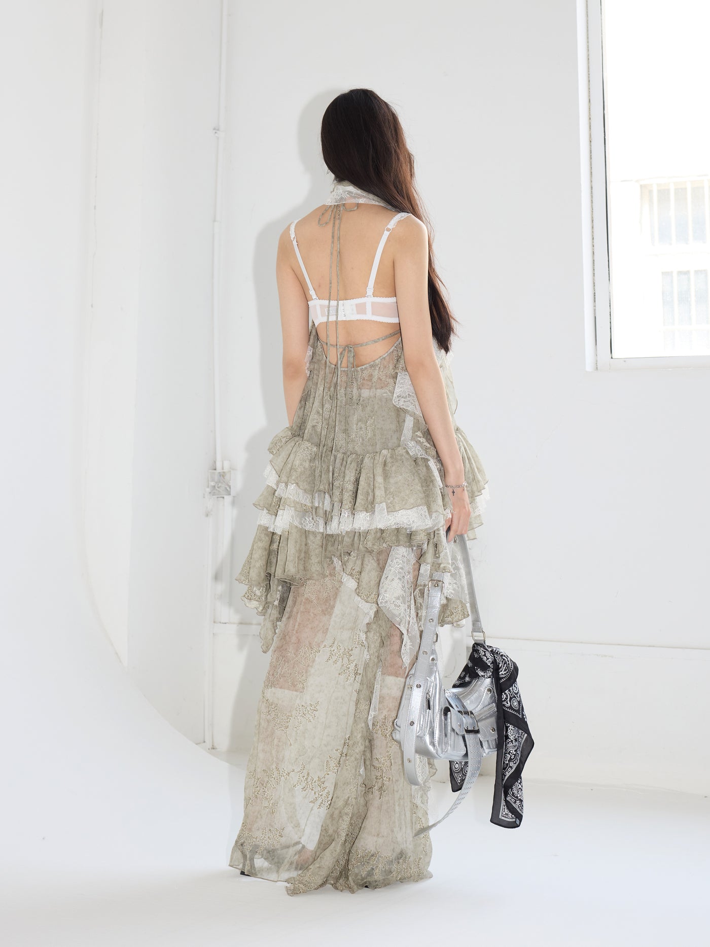 Ruffles Embroidery Cake Dress JNY0226