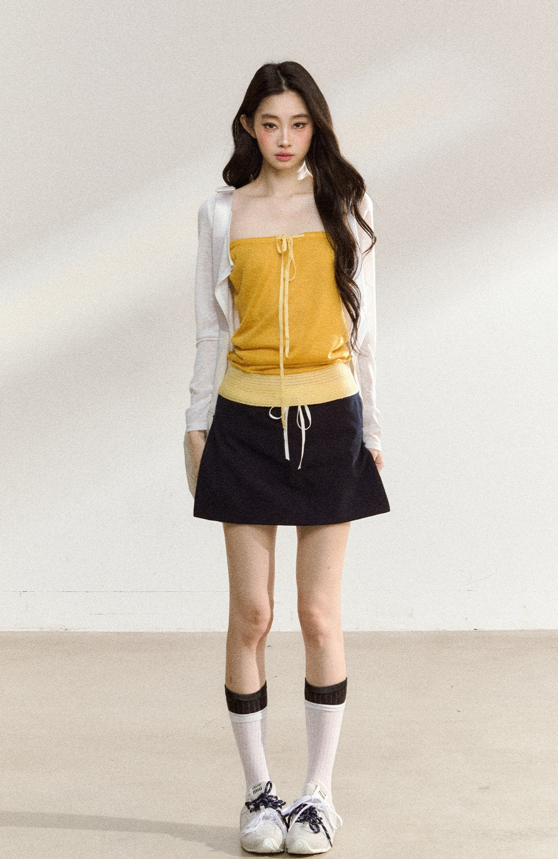 Three-color Bow Tube Top SHI0201