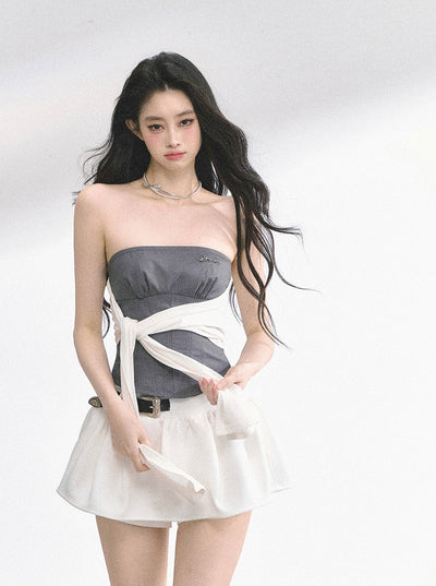 One Shoulder Waist Slim T-shirt DIA0520