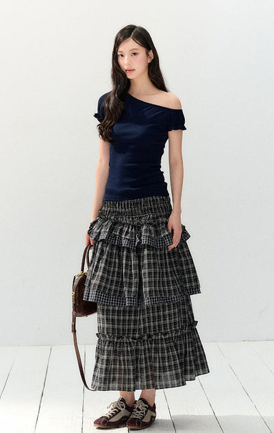 Short-sleeved Waist Slim T-shirt SHI0140