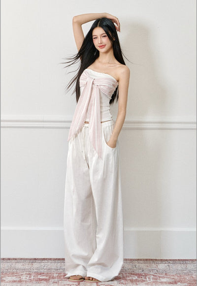 Drape Casual Wide-leg Pants AGM0173