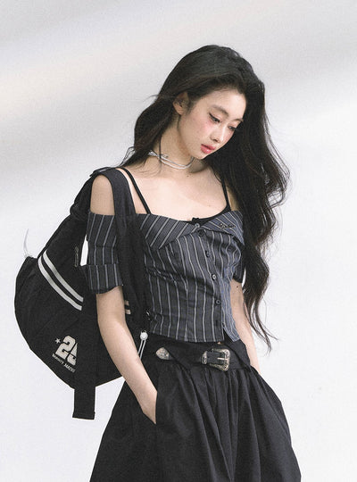 Fake Two-piece Striped Shirt DIA0531