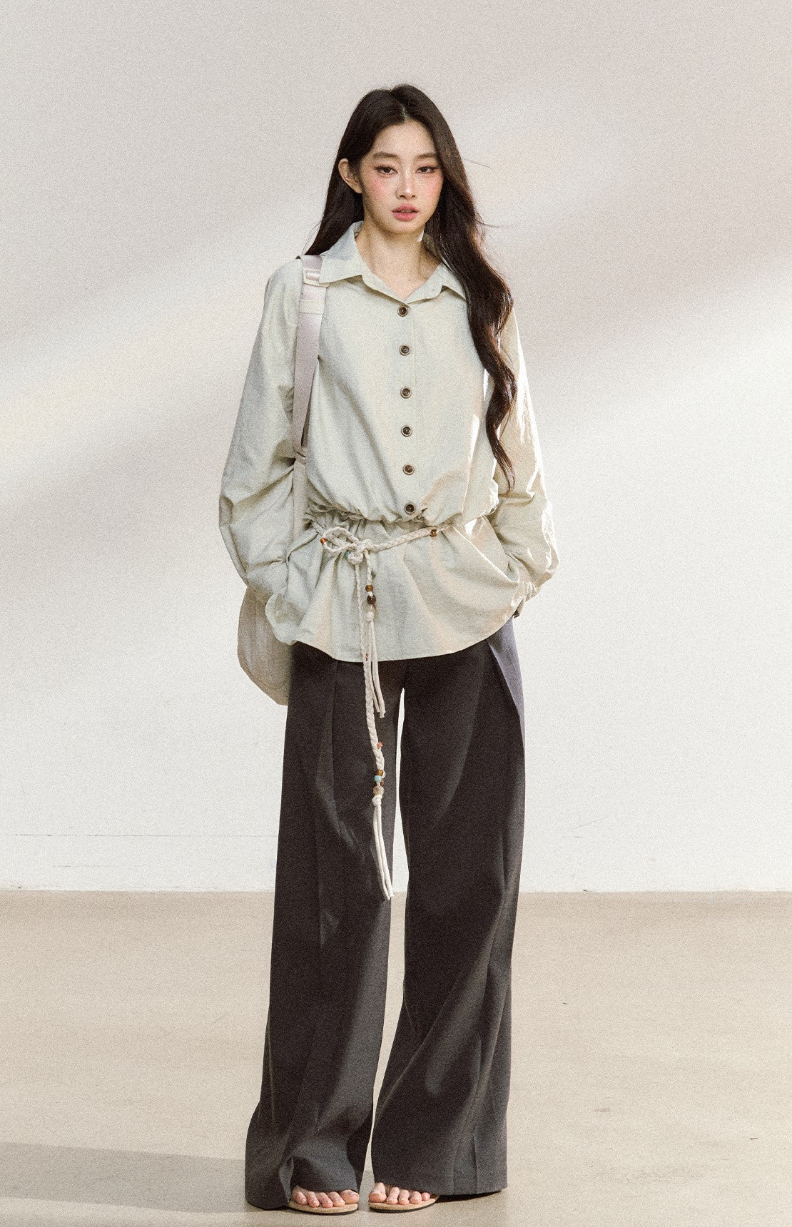 Casual Loose Long-sleeved Shirt./Shorts SHI0223