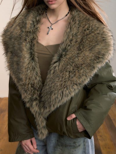 Large Fur Collar Down Jacket VIA0352