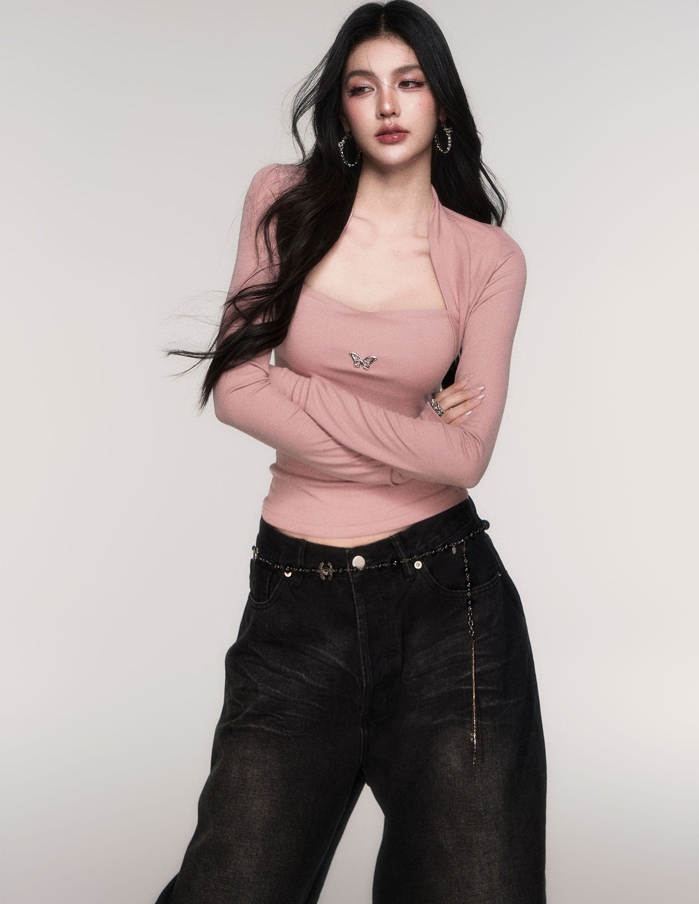 Butterfly Design Slim Fit Sweater LUL0202