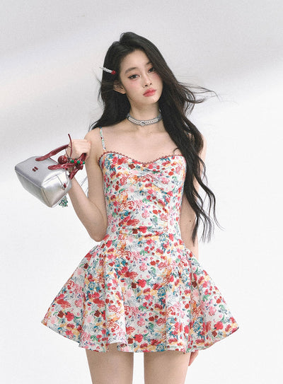 Slimming Lace Floral Dress DIA0487