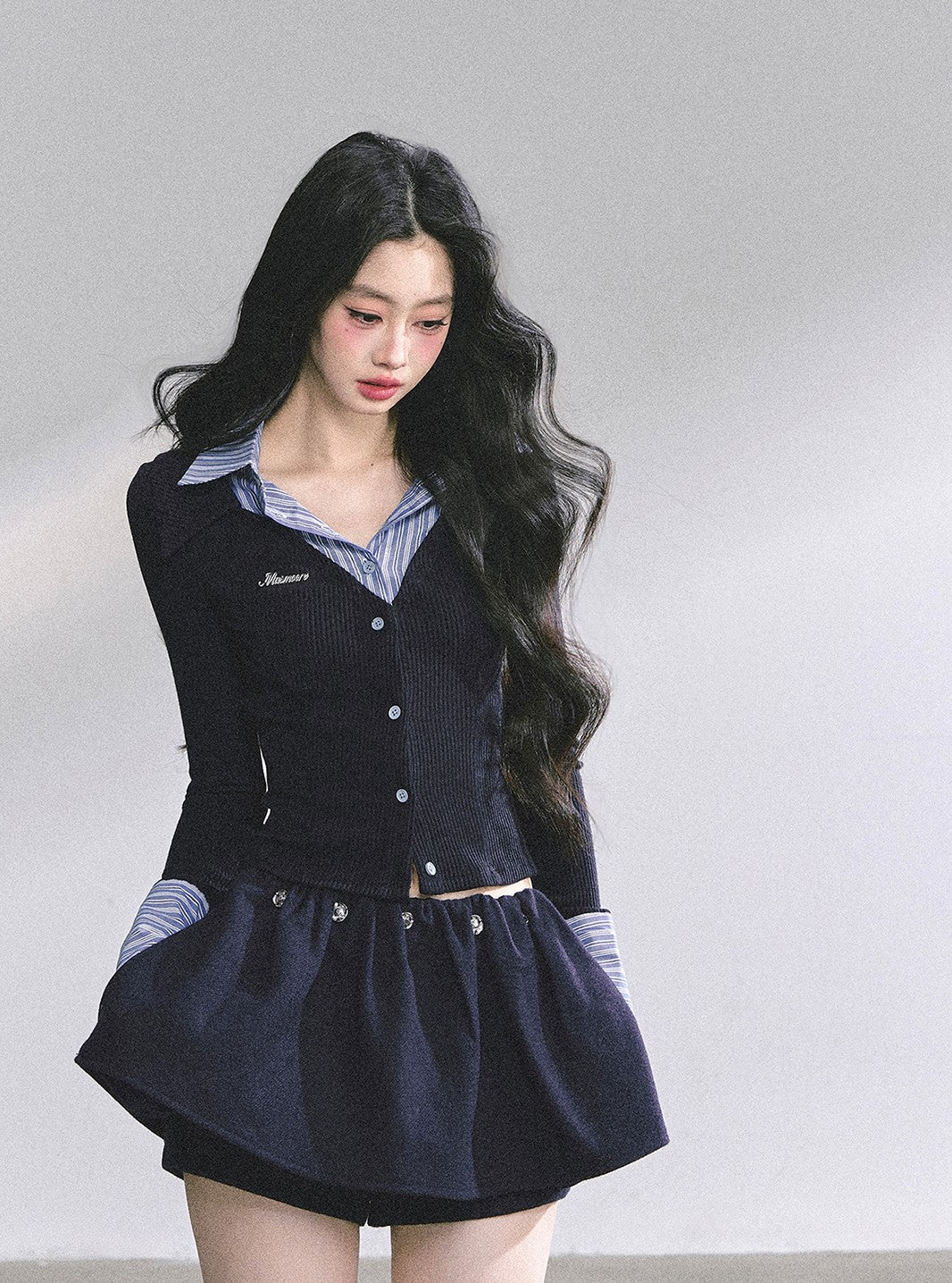 Fake Two-Piece Striped Shirt DIA0568