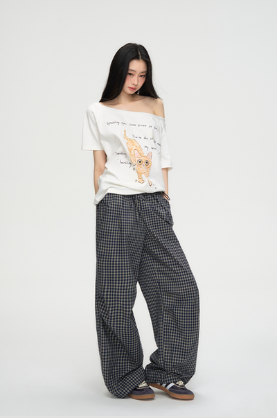 Kitten Print Casual Short-sleeved T-shirt PUN0071