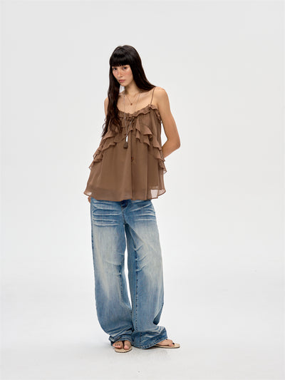 Pleated Ruffled Camisole CUR0209