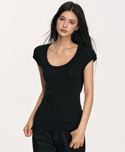 U-neck Short-sleeved T-shirt ANA0043