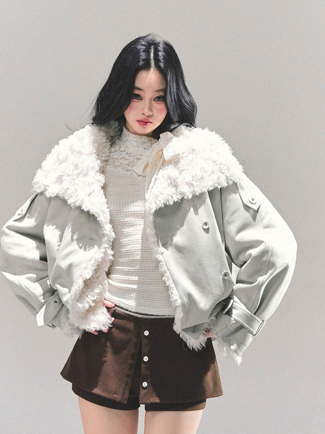 Lambswool Shearling Cold-Proof Coat DIA0666