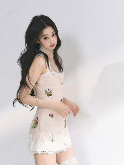 French Lace Flower Dress DIA0449