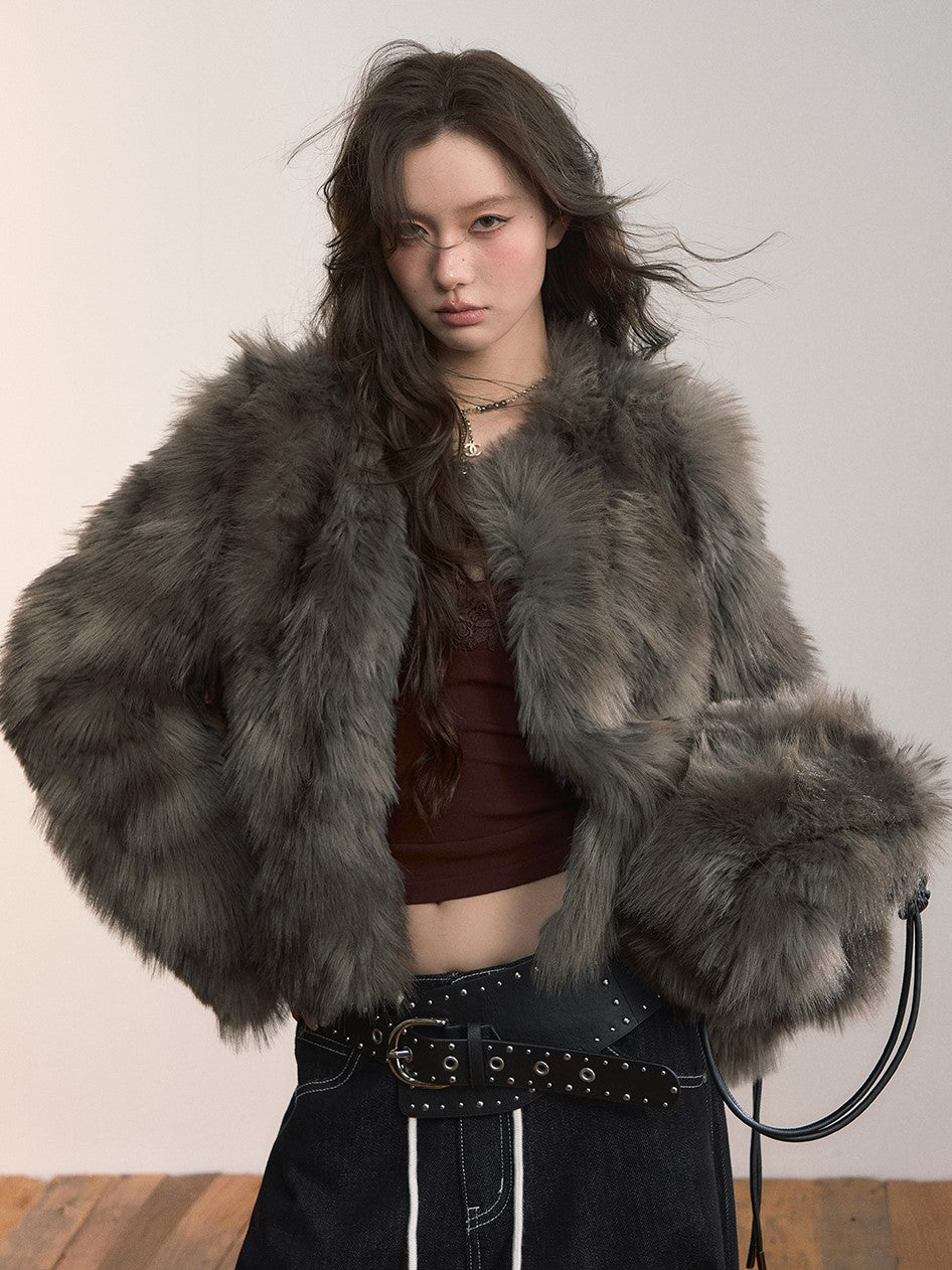 Eco-Friendly Fur Short Jacket VIA0368