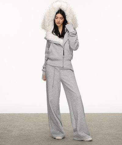 Fur Collar Sweatshirt Short Jacket/Pants ANA0116