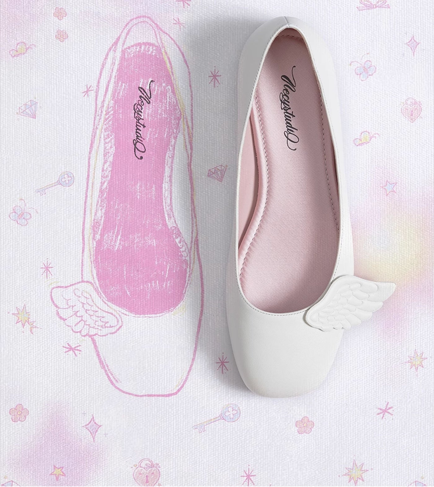 White Wings Design Shoes NEC0220