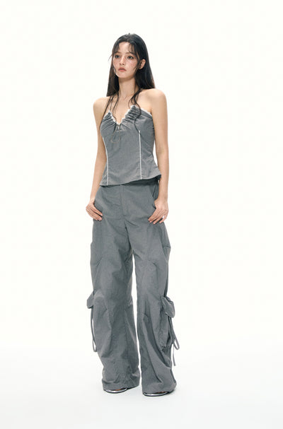 Drawstring Pocket Loose Pants/Top APE0373