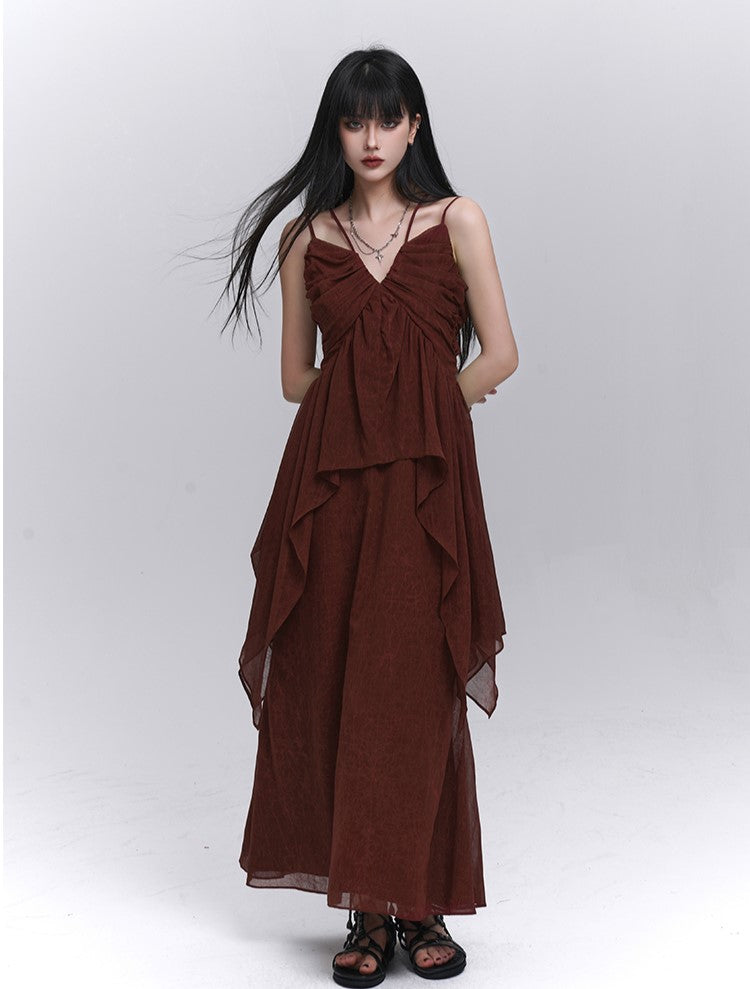Red Lazy Style Camisole/Skirt LAD0202