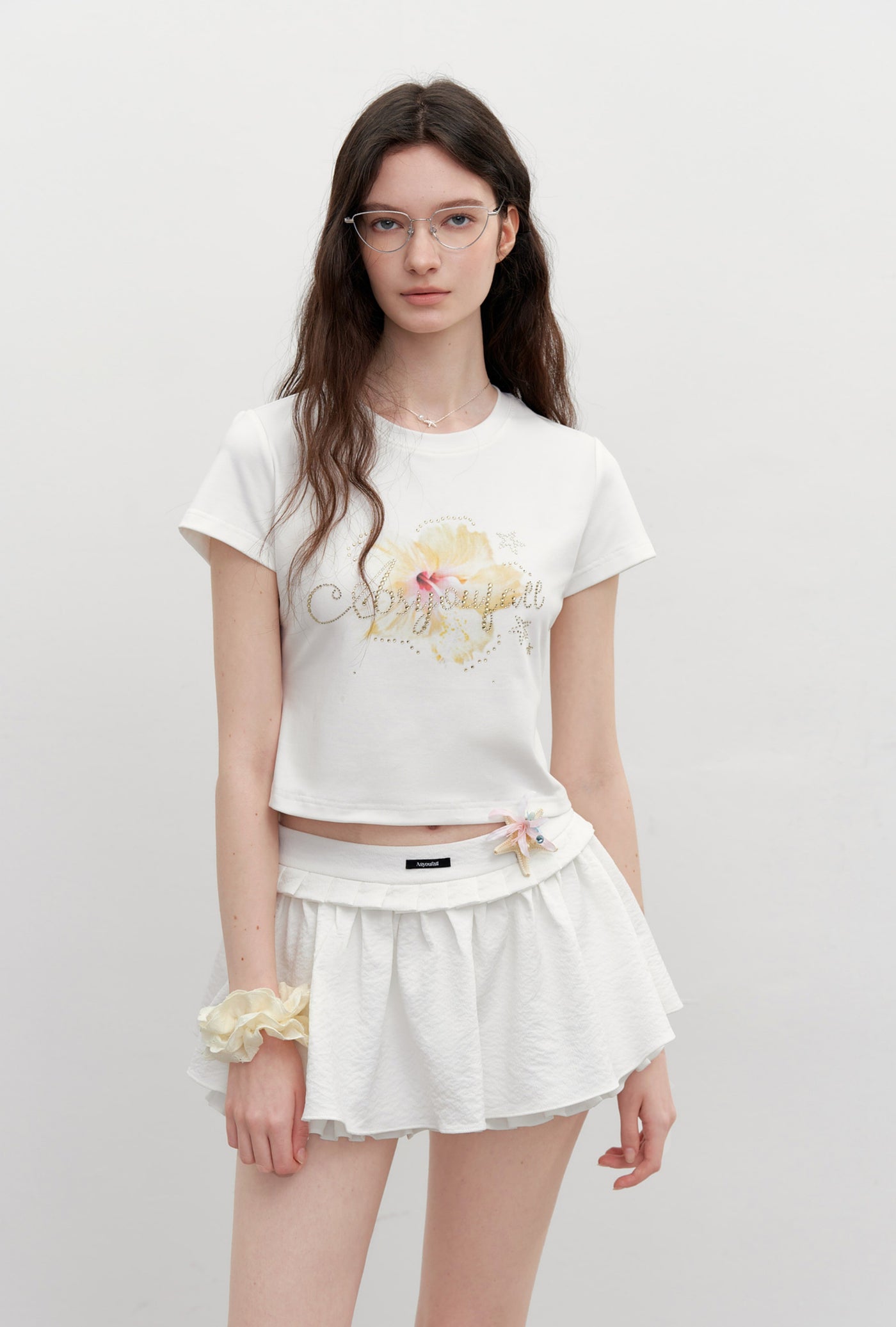 Lace Splicing Short Skirt AYF0096
